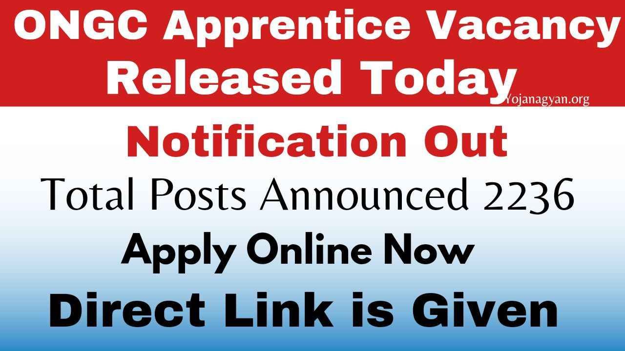 ONGC Apprentice Vacancy 2024